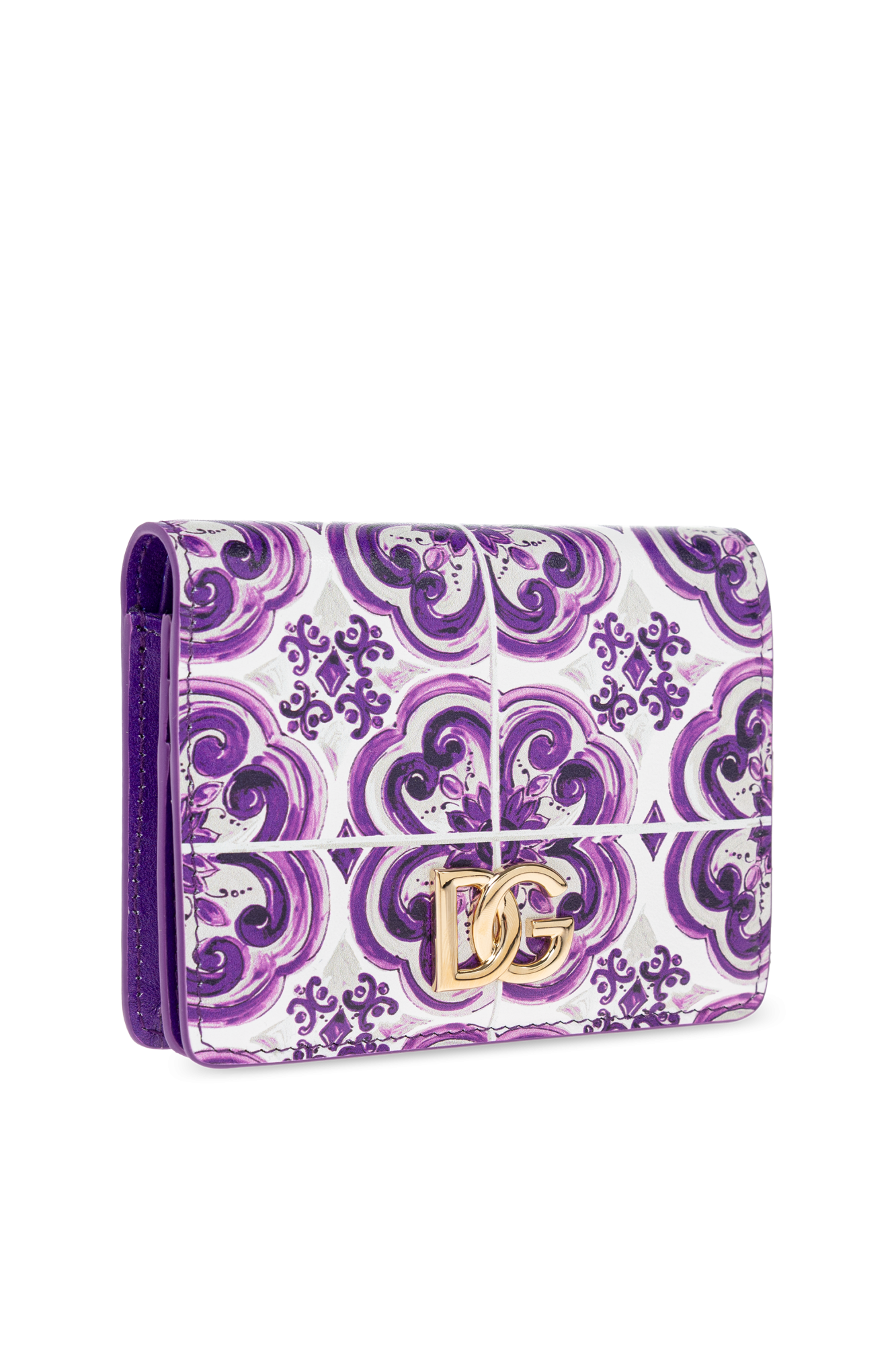 Dolce & Gabbana マジョリカプリント コンチネンタル ウォレット DOLCE GABBANA Dauphine Majolica Printed Zip Around Wallet